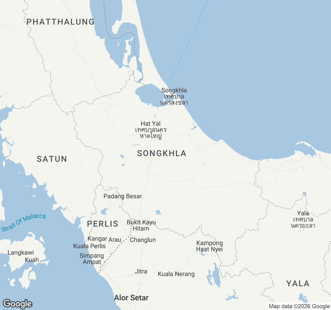 Map of Songkhla